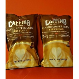 DELIZIO 2 PACK DELIZIO CAFFINO CLASSIC COFFEE LATTE  3 IN 1 INSTANT COFFEE WITH MILK