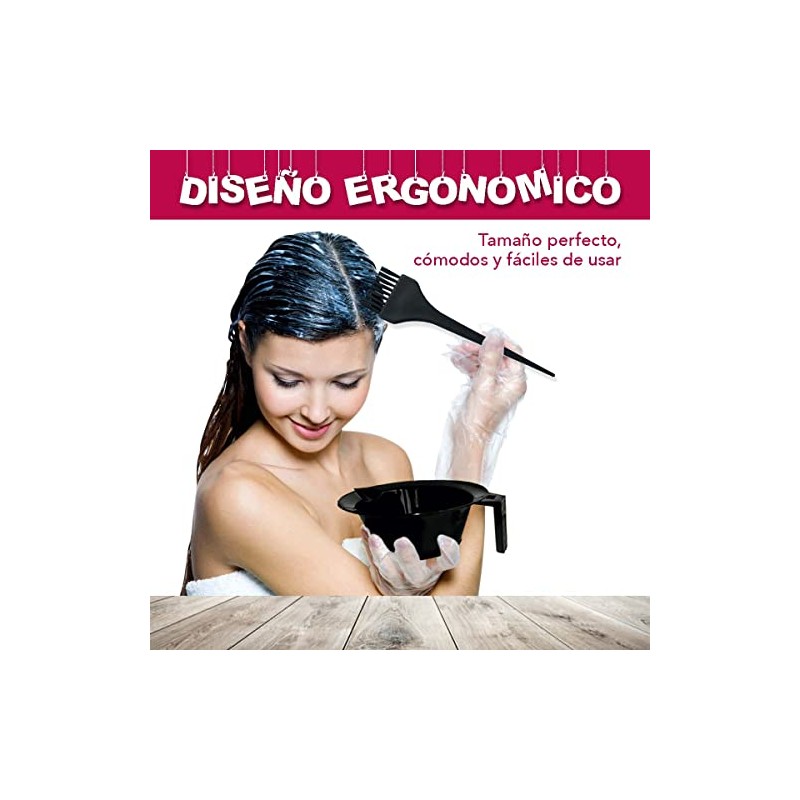 Kit para tinte de cabello, incluye brocha, tazón medidor, realiza