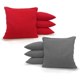 Tailgating Pros Set of 4'x2' Canada Flag Cornhole Boards With 8 Cornhole Bags - White, Red