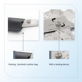 7pcs Weld Fillet Gauge Set Leg Length & Throat Size Measuring Tools Welding Inspection Gage in Inch & Metric MG-11