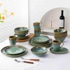 Henten Home Ceramic Dinner Plate Set, 11 Inch Porcelain Pizza,
