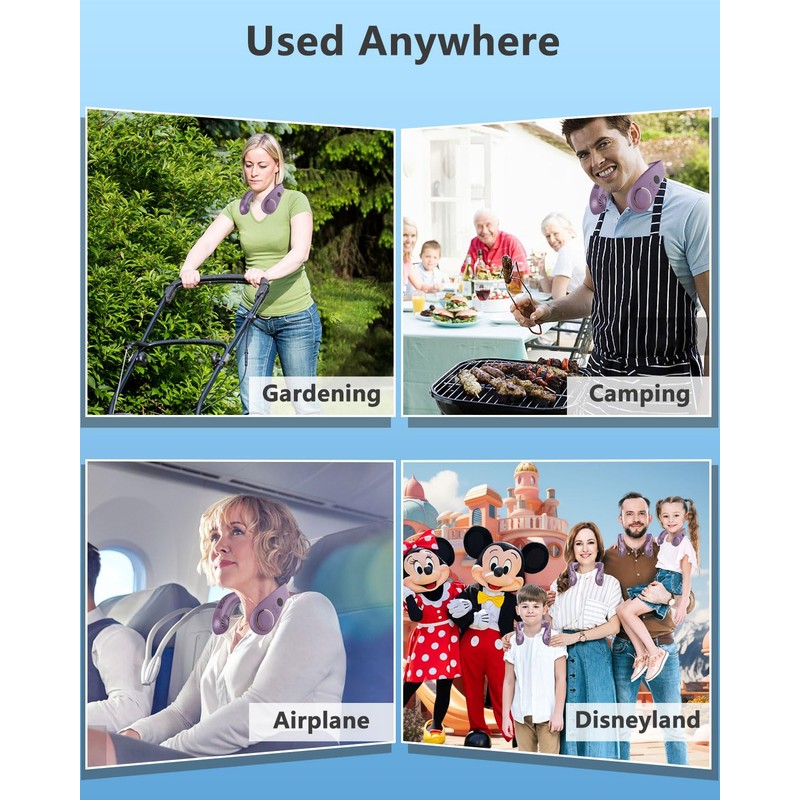 Neck Fans that Blow Cold Air Rechargeable,Wearable Around Wireless Bladeless