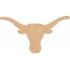 Wooden Longhorn Blank 9" Shape, Unfinished 1/4" MDF Texas Craft