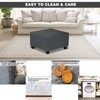 TOPHMDECOR Ottoman Cover Square,Waterproof Square Ottoman Covers Thick Slipcover for