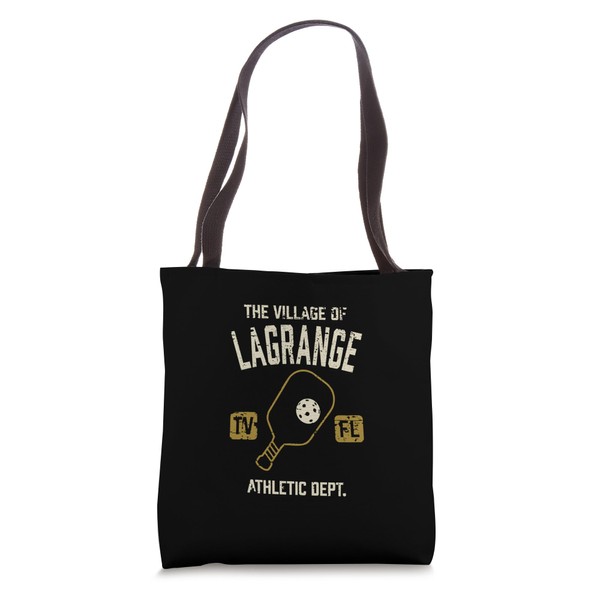 The Village of LaGrange Pickleball Distressed Design Tote Bag
