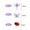 XVYLFZNP 62pcs Orchid Clips Colorful Butterfly Plant Clips Ladybug Orchid