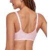Lemorosy Wide Strap Front Closure Bra Lace Full Figure Underwire(Pink