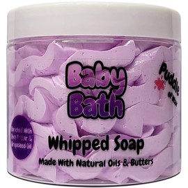 Whipped Soap Body Wash - 150g - Natural Oils and Butters - Various Scents - Vegan Friendly - Puddle of Wax - Made in the UK (Baby Bath)