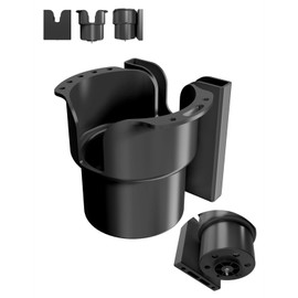 ANYFAST Cup Holder for Paddle Board,Paddleboard Plastic Cup Drink Holder Insert with Drain for Multifunction Base,Paddle Board Accessories for Storing Mobile Phones,Water Cups,Fishing Tools (Black)