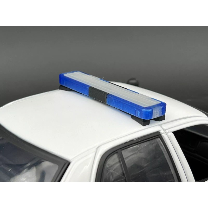 LED Ready Lightbar 1/18 LED Ready Whelen Edge Lightbar Blue