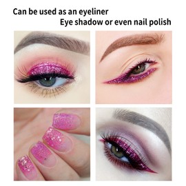 Boobeen Colourful Glitter Eyeliner Liquid Shimmer Eyeliner Waterproof Metallic Eyeliner Smudge-proof Suitable for Women, Pack of 1 (15#)