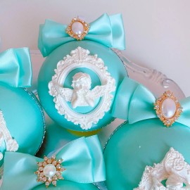 jelanny 1 Christmas Ornament gift Turquoise aqua teal Shabby Chic Decor Angel Decoration