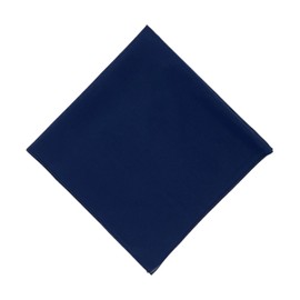Junvena - Bandanas grandes de 27 pulgadas, color sólido, 100% algodón, finas y suaves, XL (azul marino)