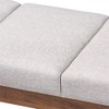 Baxton Studio Larisa Fabric Upholstered Wood Bench in Beige and
