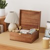 Yaoyiizy Wooden Keepsake Box, Acacia Memory Box with a Hinged