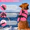 Dogcheer Dog Life Jacket with Zipper and Rescue Handle, Ripstop