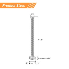 uxcell #4-40x1-5/8 Pan Head Machine Screws, 304 Stainless Steel Screw, Phillips Drive, Fully Threaded, Bright Finish, Pack of 20