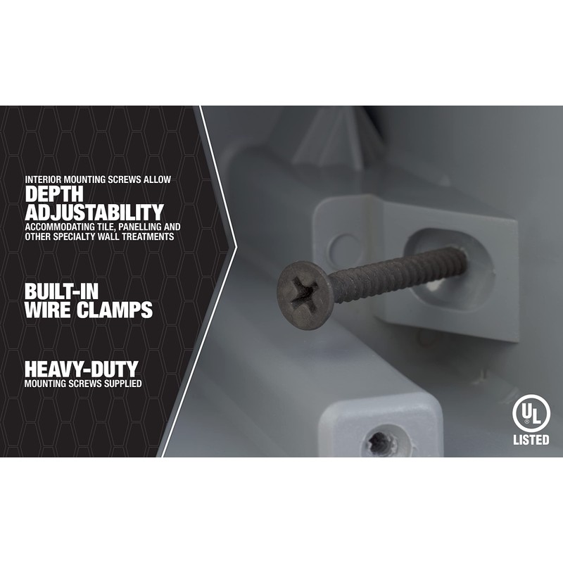 Southwire MSB1G One Gang Device Box with Depth Adjustable, Heavy