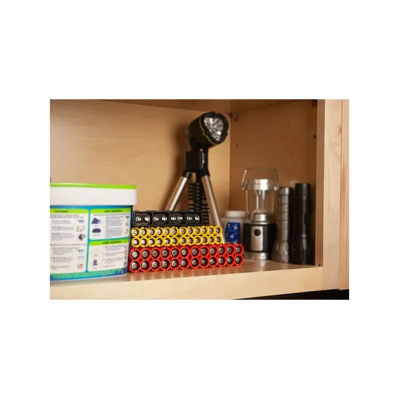 Storacell by Powerpax AAA Battery Storage Caddy, Orange - Holds