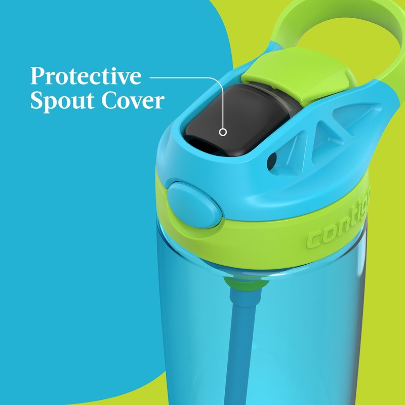 Contigo Kids 20oz 2-Pack Aubrey Water Bottles with Cleanable Silicone