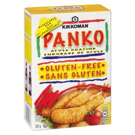 Kikkoman Gluten-Free Panko Bread Crumbs, Japanese-Style Bread Crumbs for Baking and Frying - Unseasoned - 227 g