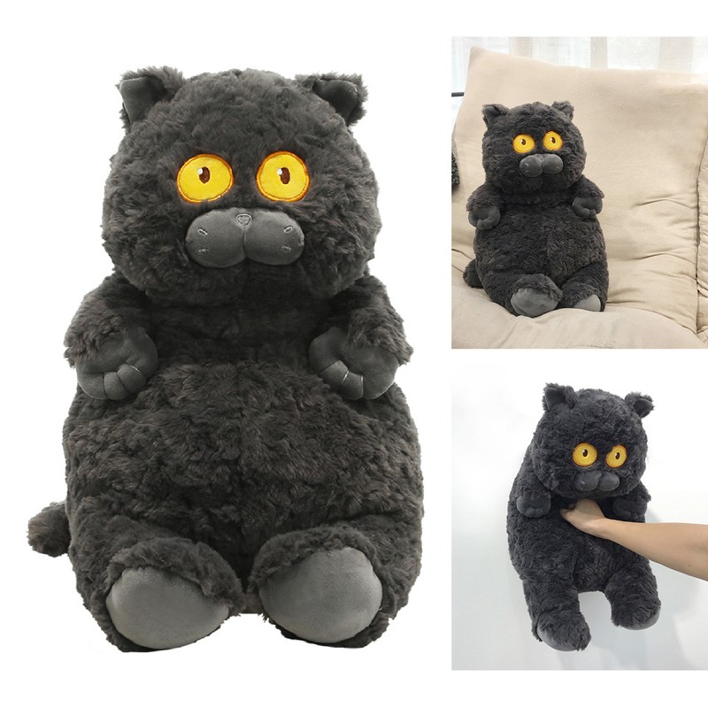 Cat Plush Toy Cute Soft Skin Friendly Fluffy Staring Short