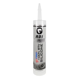 Red Devil 08260I RD PRO Industrial Grade RTV 100% Silicone Weather-Resistant Sealant, 10.1 oz. Tube, Clear, 1-Pack