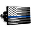 MULL USA Flag Metal Trailer Hitch Cover with Anti-Rattle Hitch