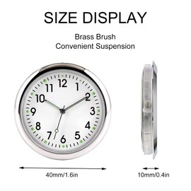 Dashboard Clock, Motorcycle Watches, Mini Vehicle Dashboard Clock, Mini Car Dashboard Clock, Quartz Car Clock, Car Air Vent Clip Clock, for Car Interior Decoration, Small, Black