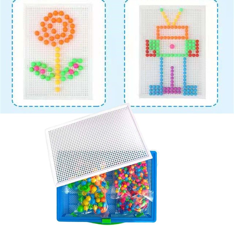 Colaxi Mushroom Nails Pegboard Fine Motor Skill Occupational Activities, 592pcs