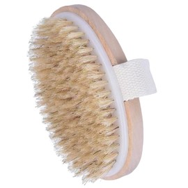 YFFSFDC Body Brush, Back Brush, Natural Pig Bristle, Anti-Slip, Exfoliation, Body Wash, Promotes Blood Circulation, Beautiful Skin Effect, For Bath, Full Body, Unisex