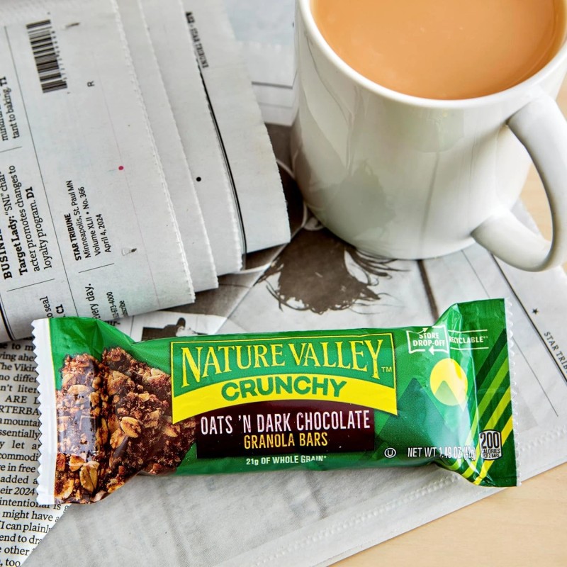 Nature Valley Crunchy Granola Bars, Oats 'n Dark Chocolate, 12