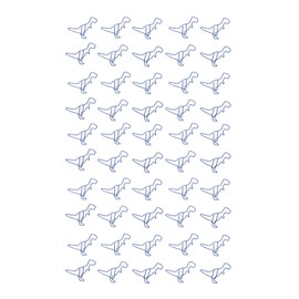 50pcs Paper Clips Strong Clamping Power Electroplating Process Colorfast Paperclips for Scrapbooking Card Making Blue Dinosaur