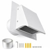 8 Inch White Dryer Vent Cover Outside - Heavy Duty
