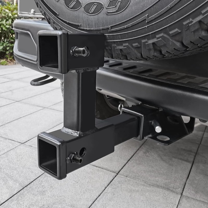 KAIRAY Adjustable Dual Trailer Hitch Extension Bar For Bike Racks