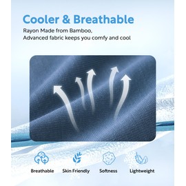 DAVID ARCHY Mens Underwear Bamboo Rayon Boxers for Men Breathable and Cool Men's Boxer Shorts with Button Fly 3 Pack (M,Light Blue/Navy Blue/Gray)