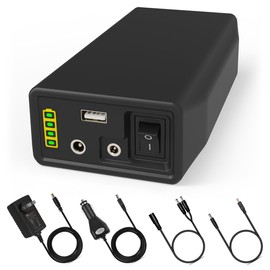 TalentCell 12V LiFePO4 Battery Pack LF4100, 2000 Cycles Rechargeable 12.8V 6000mAh 76.8Wh Lithium Iron Phosphate Battery with DC 12/9 volt and 5V USB Output for LED Strip, CCTV Camera, Mobile and more