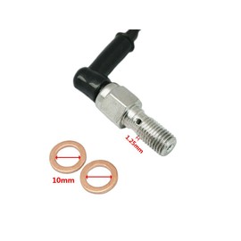 M10 x 1.25mm Banjo Bolt Motorcycle Hydraulic Front Rear Brake Master Cylinder Brake Light Switch For Honda Yamaha Suzuki Kawasaki Scooter Moped Dirt Pit Bike ATV