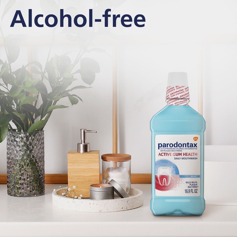 Parodontax Active Gum Health Mouthwash, Mint, 16.9 fl oz, for