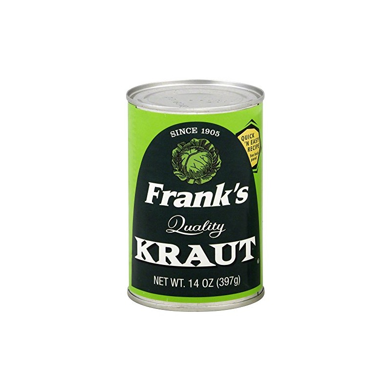 Franks Kraut, Shredded, Canned, 14-ounces (Pack of24)