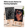 JusArt Black & White & Gold Paint Pen Brush Tip,