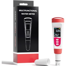 Flysocks 4-in-1 Digital Water Tester - Measure pH, TDS, EC & Temperature with Auto Calibration, IP67 Waterproof for Pools, Aquariums and Gardens