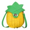 QZUnique Women's Straw Pineapple Shape Bag Cute Pineapple Cross body