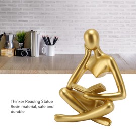 Fockety Estatuas de Lectura de Pensador para Decoración del Hogar, Decoración Moderna de Estantes, Esculturas Abstractas, Decoración de Estantería, Figuras Coleccionables, Estantería de