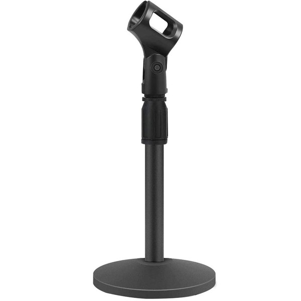 Desktop Microphone Stand, Upgraded Adjustable Table Mic Stand with Non-Slip
