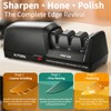 KITOOL Electric Knife Sharpener, Dual-Sided 3-Stage Sharpener with 100% Diamond