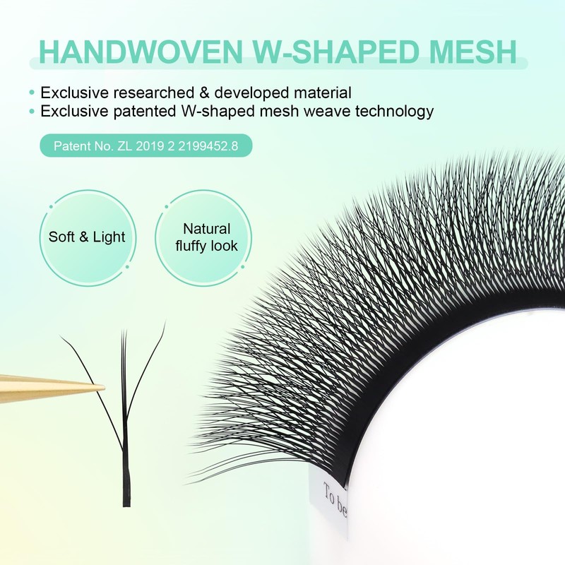 NAGARAKU 3D W Fairy Eyelash Extension, Triple Core, Thin Tips,