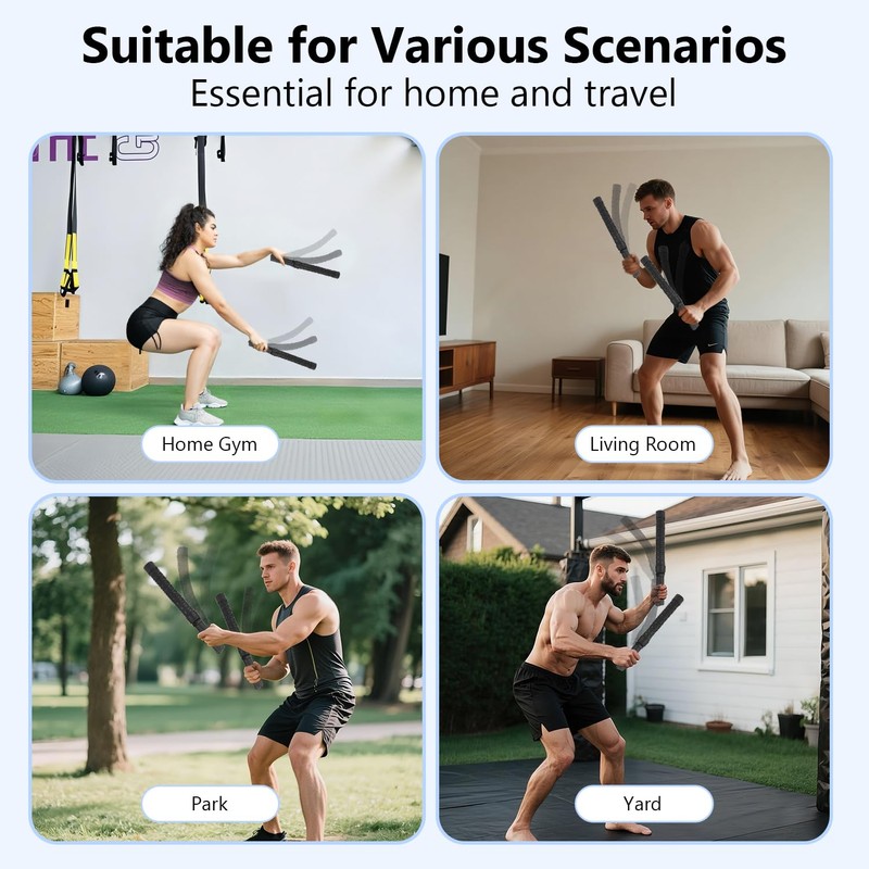 ASIEIT 2025 New Weighted Ropeless Battle Ropes for Home Gym,