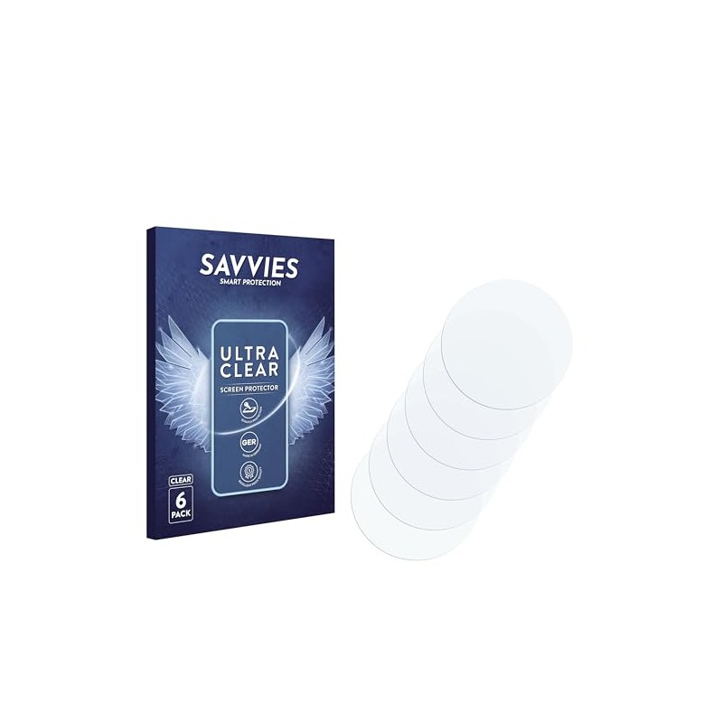 Savvies 6 Stück Schutzfolie für Levowatch Eve 1.3" Displayschutz-Folie Ultra-Transparent