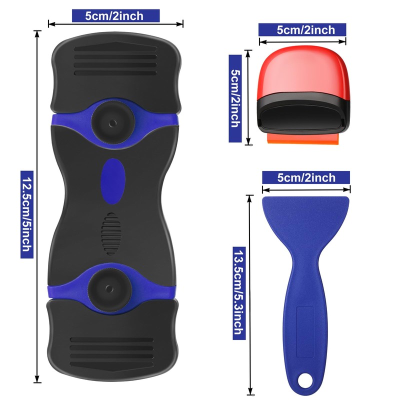 Tallew 9 Pcs Plastic Scraper Tool Sticker Scraper Tool Plastic